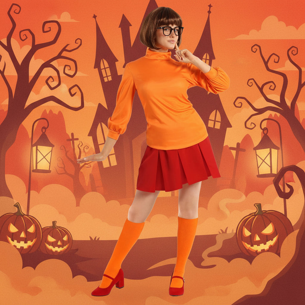 Womens TV Cartoon Mystery Geek Girl Costume
