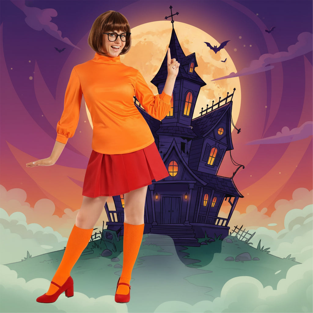 Womens TV Cartoon Mystery Geek Girl Costume