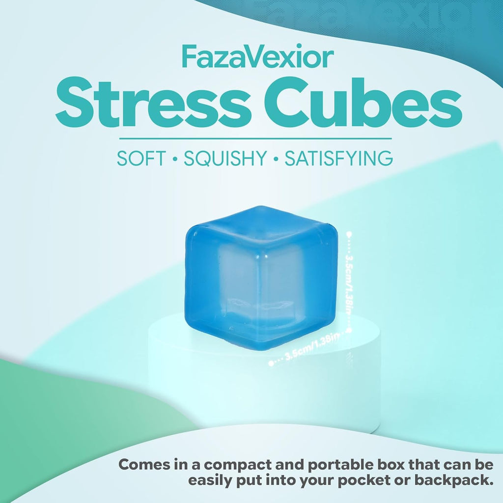Cube-Shaped Squishy Toy, Translucent Sensory Fidget
