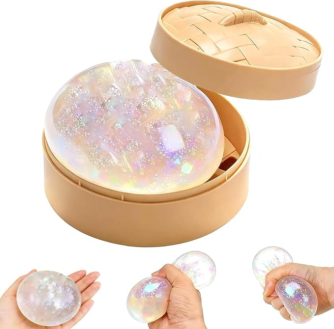 Dumpling Squishy,Glitter Squishy, Large Stress Relief