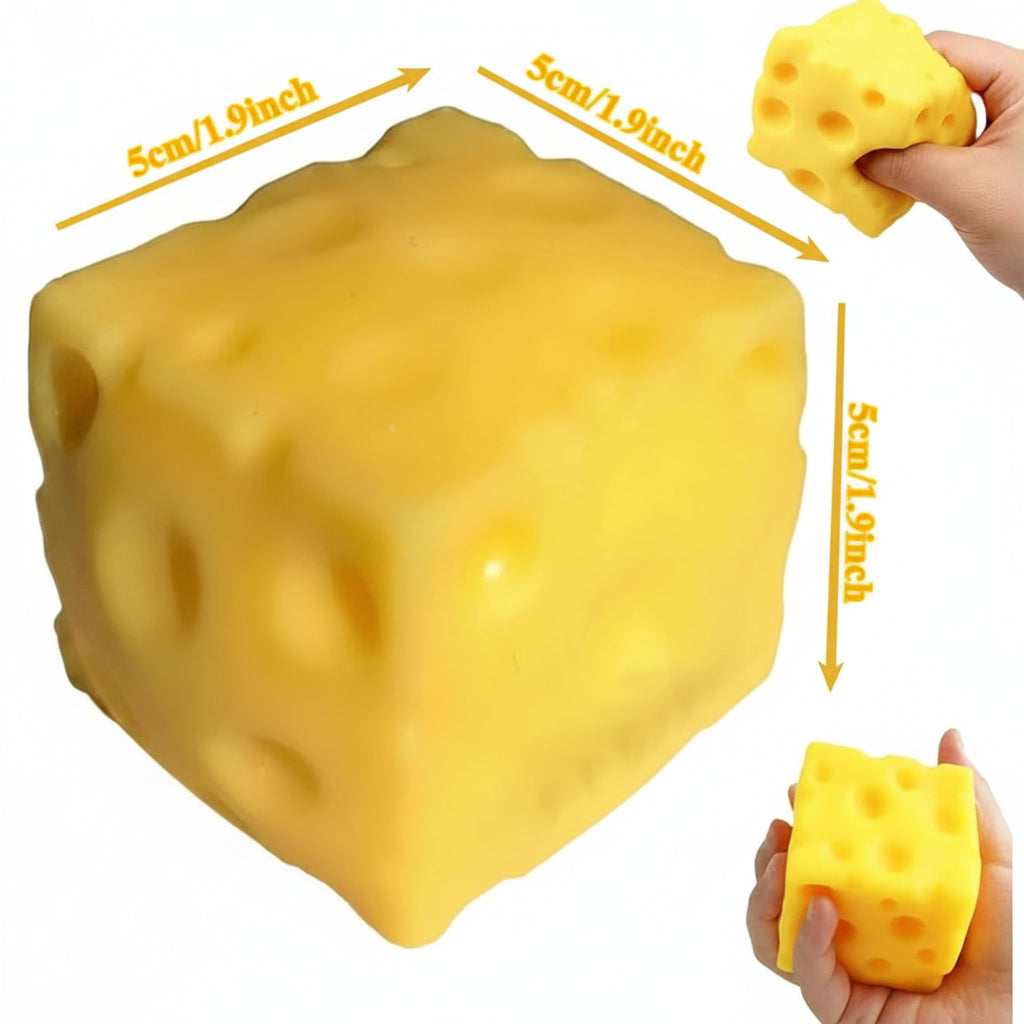 Cheese Squishy 1.9 Inch- Squishy Needoh Fidget Toys Soft Slow Rising Squeeze Stress Relief for Anxiety Relief Party Favors 5cm