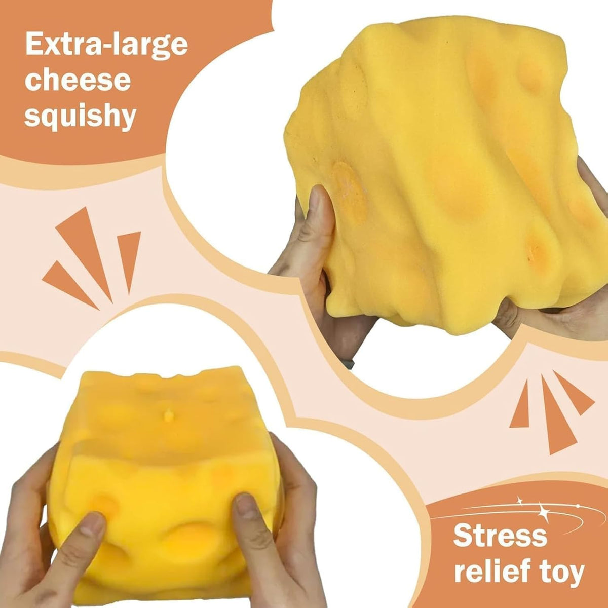 Cheese Squishy 1.9 Inch- Squishy Needoh Fidget Toys Soft Slow Rising Squeeze Stress Relief for Anxiety Relief Party Favors 5cm