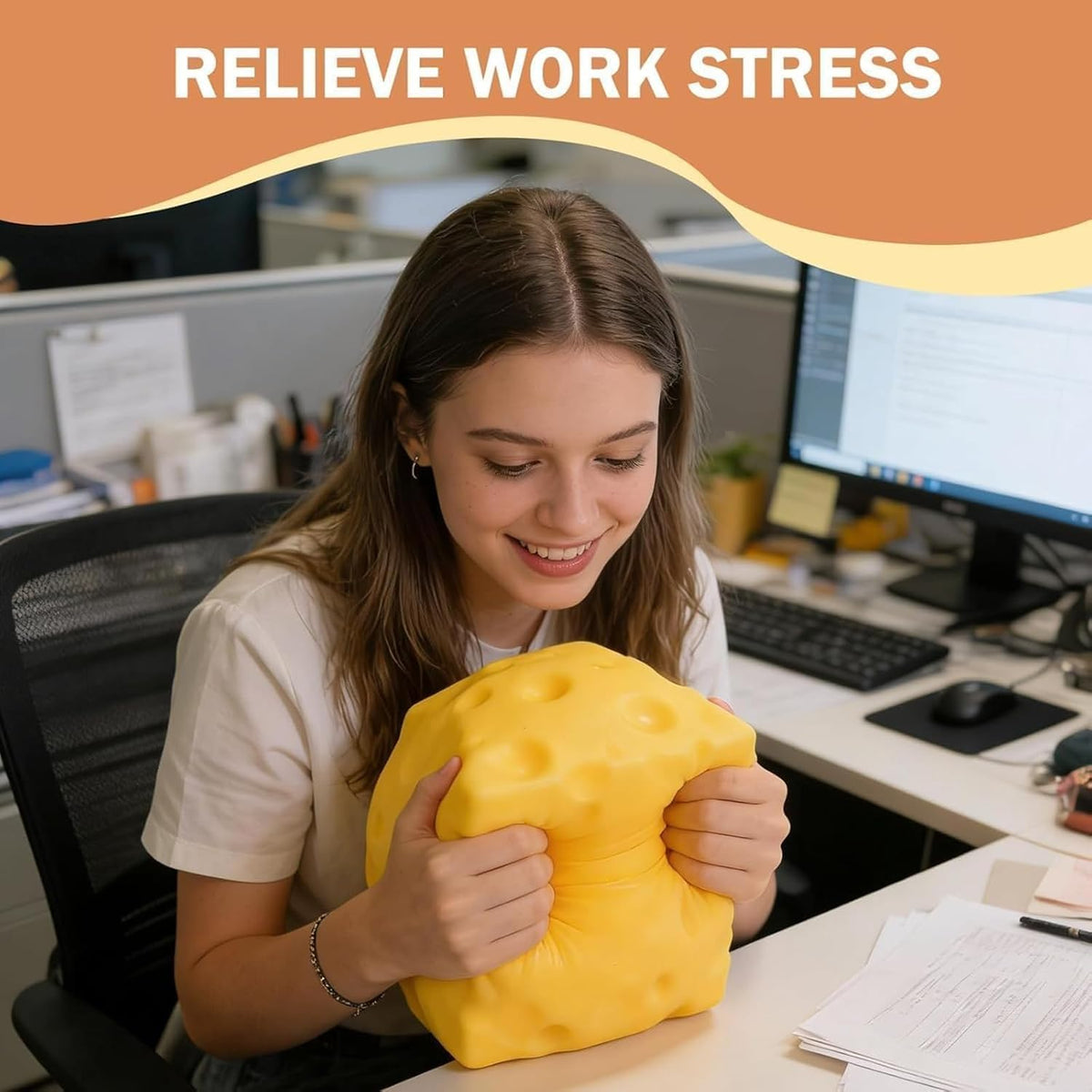 Cheese Squishy 1.9 Inch- Squishy Needoh Fidget Toys Soft Slow Rising Squeeze Stress Relief for Anxiety Relief Party Favors 5cm