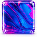 Stress Cube Fidget Toy, Sugar Ball Squishy Cube for Kids Adults, Soft Squishies Stress Relief Sensory Toy for Autism, Classroom Prize Toy Party Favor（5.0 Flow Purple）