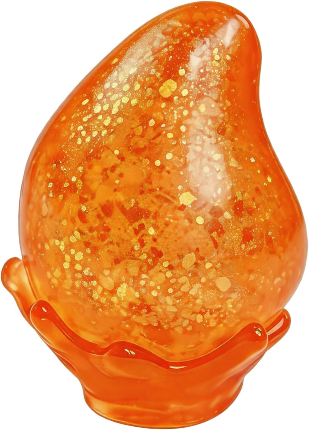 Water Drop Squishy Fidget Toy, Slow Rising Glitter Stress Ball Soft Sensory Squeeze for Anxiety Stress Relief, Classroom Prizes & Party Favors for Teens Adult (Orange)