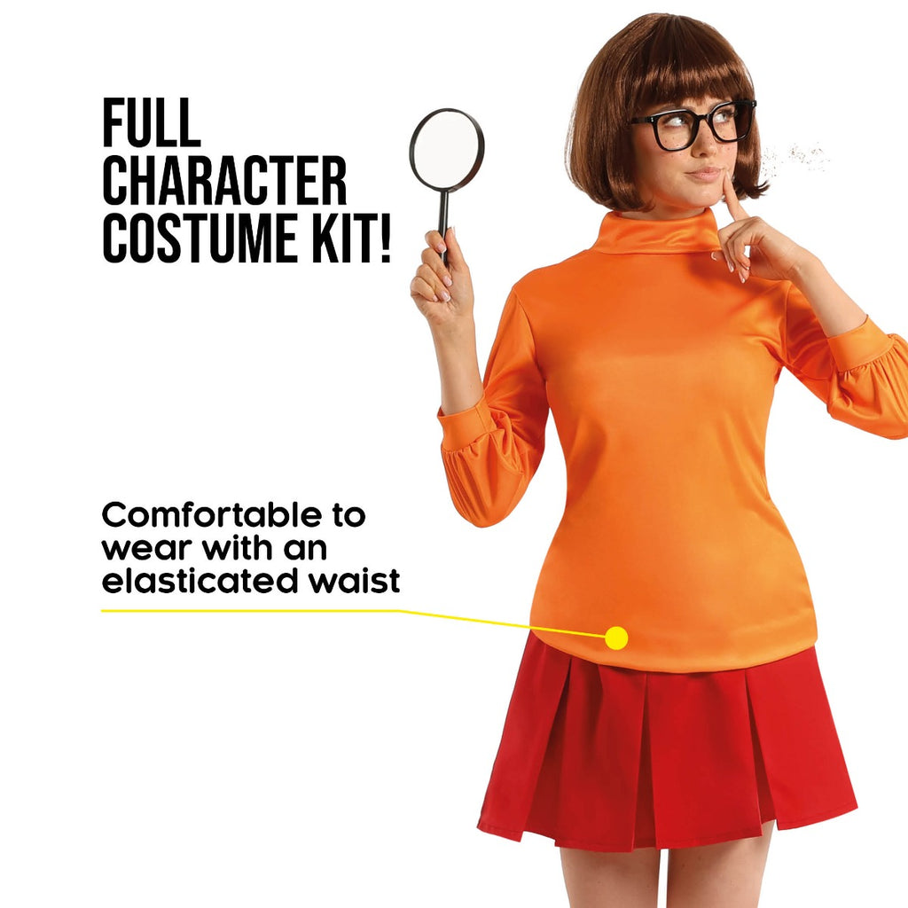 Womens TV Cartoon Mystery Geek Girl Costume