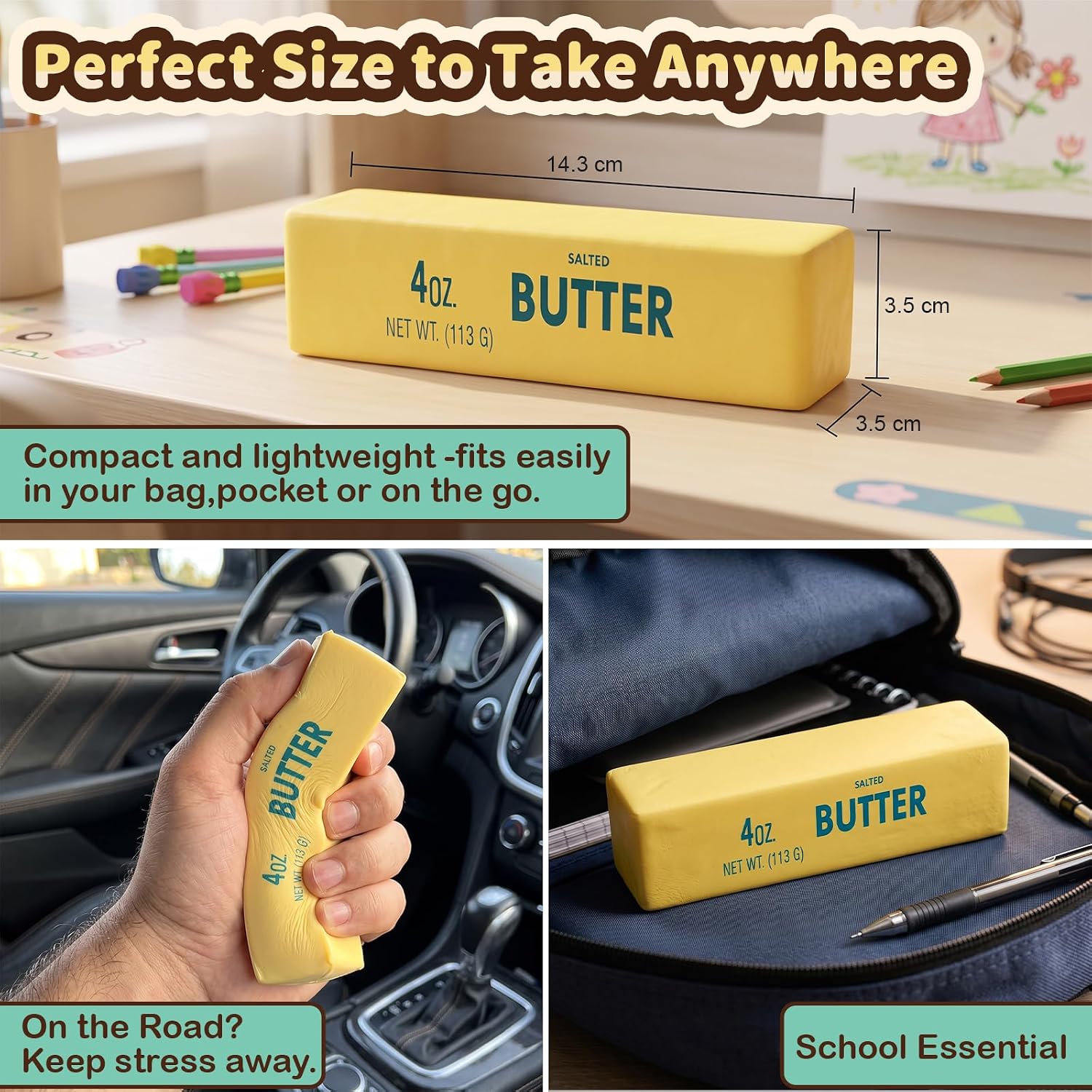 Butter Squishy Slow Rising Stress Reliever Fidget Toy for Adults Kids | Butter Squishy Style