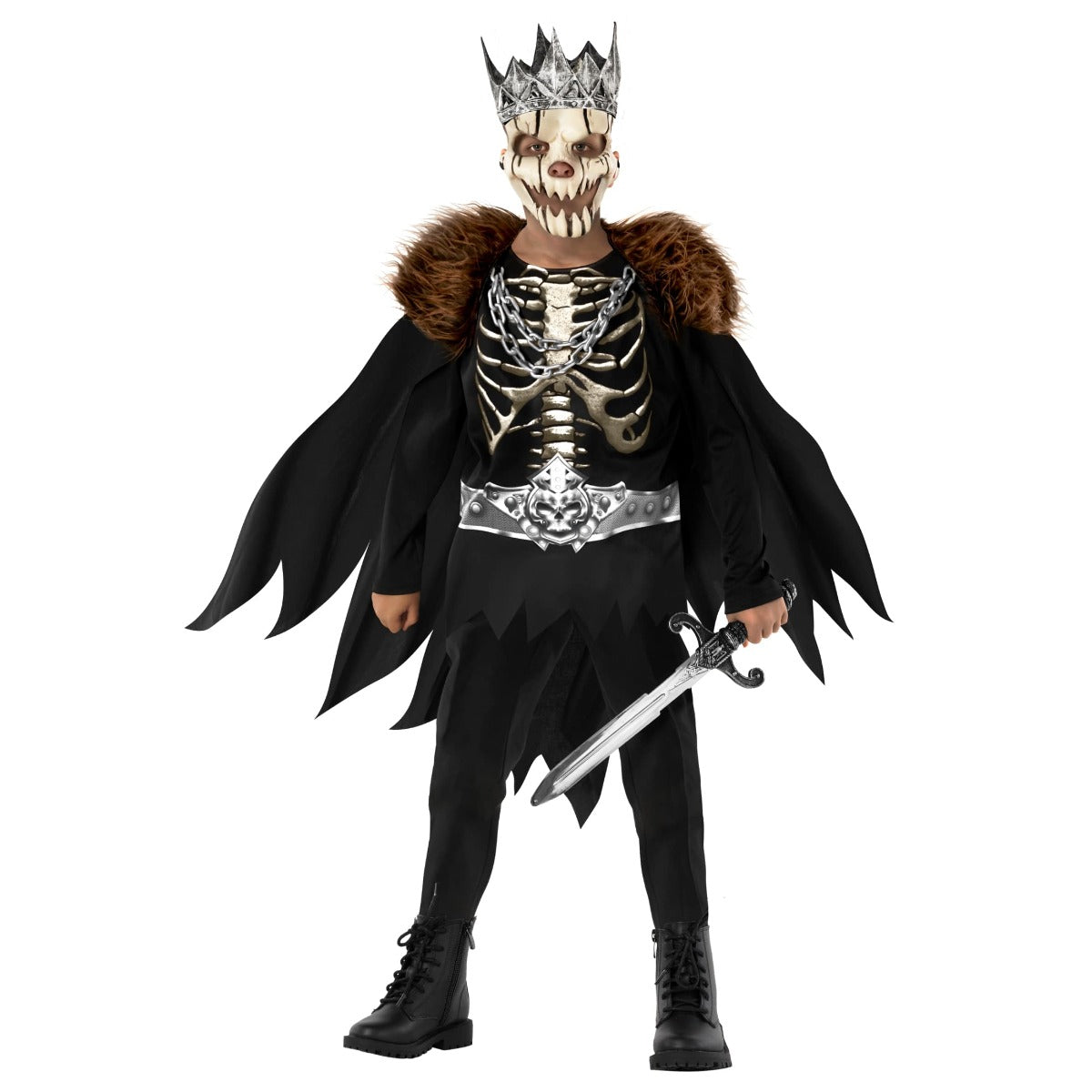 Skeleton Dark King Costume Kids
