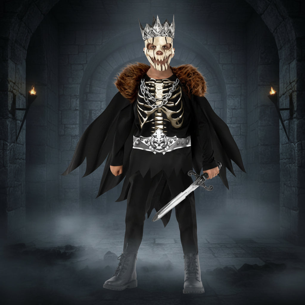 Skeleton Dark King Costume Kids