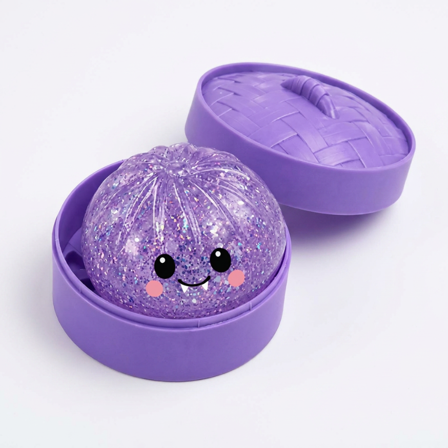 Halloween Spooky Ghost Ornament Squishy Dumpling Figurine for Adult Kid (Purple) | for Adults & Kids