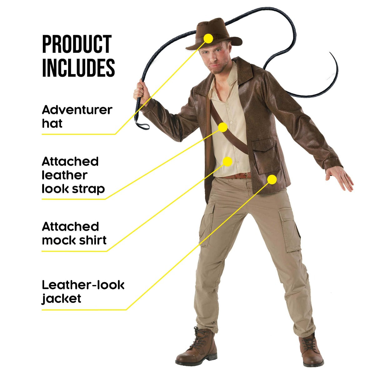 Mens Archaeologist Adventurer Costume