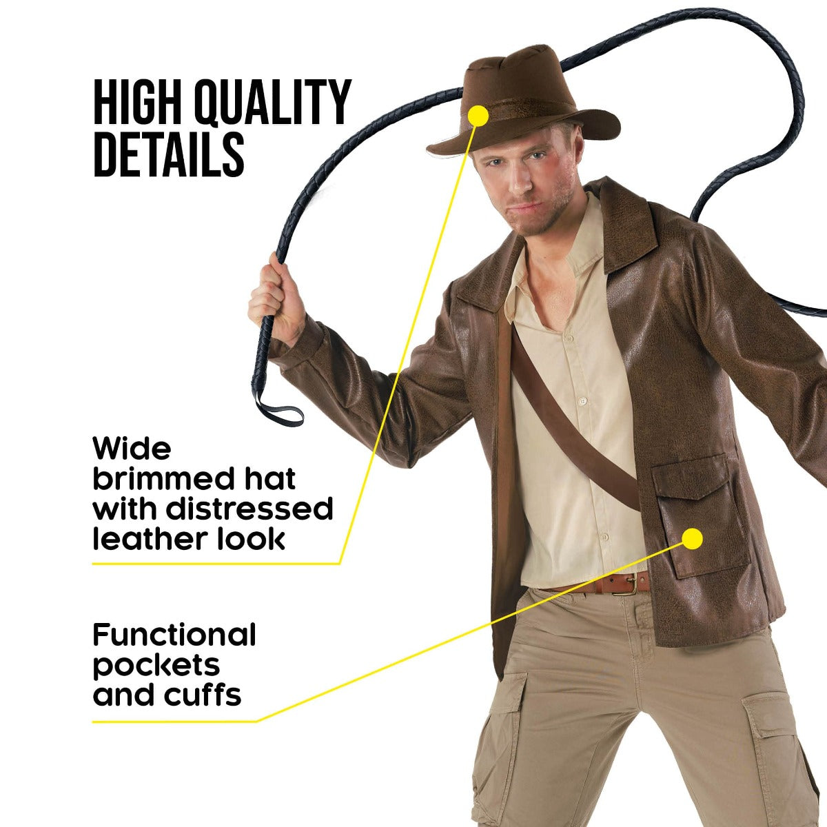 Mens Archaeologist Adventurer Costume