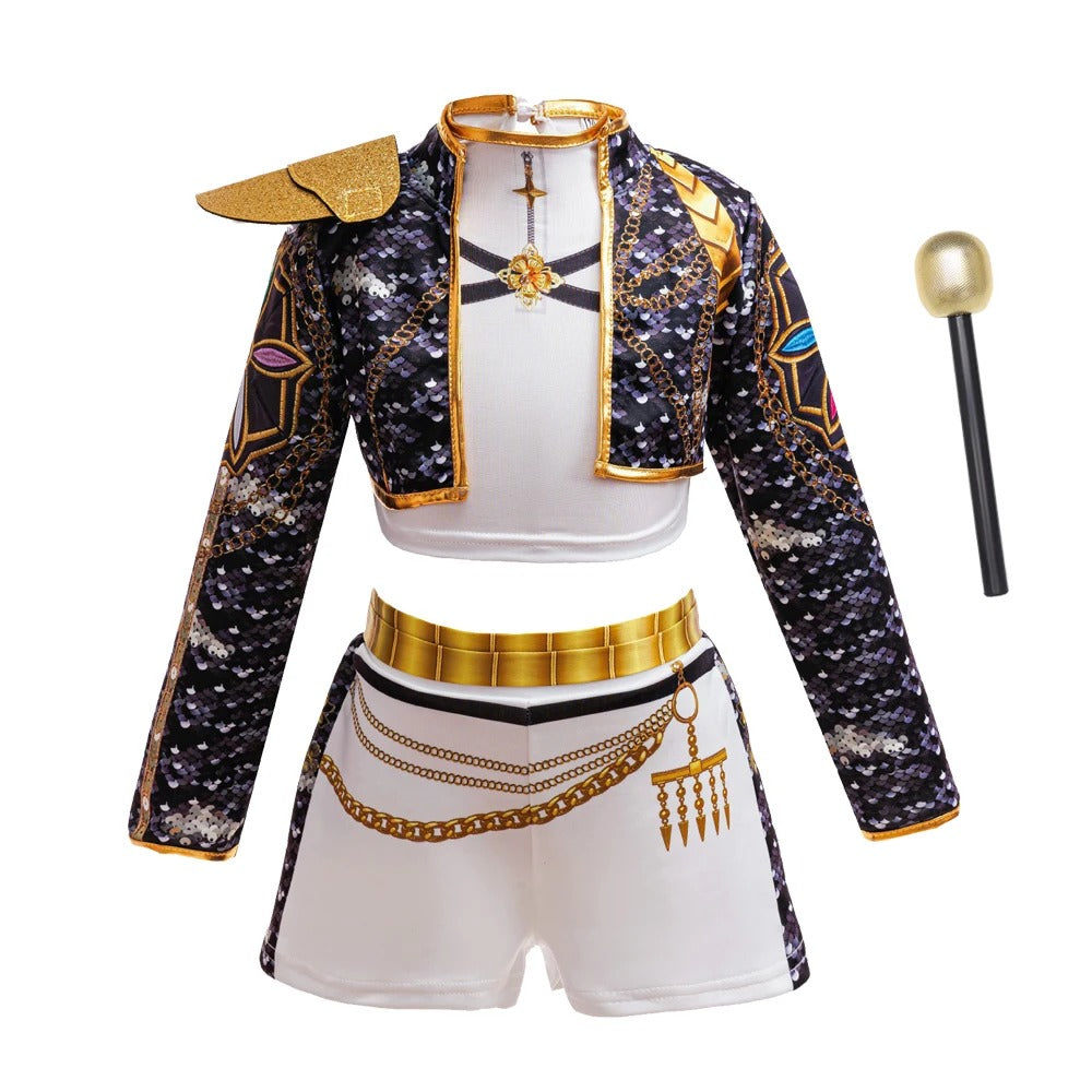 Set Girls Korean Music Costume Jacket Shirt Short Superstar Dance Singer Show Halloween Cosplay Birthday Party Outfit