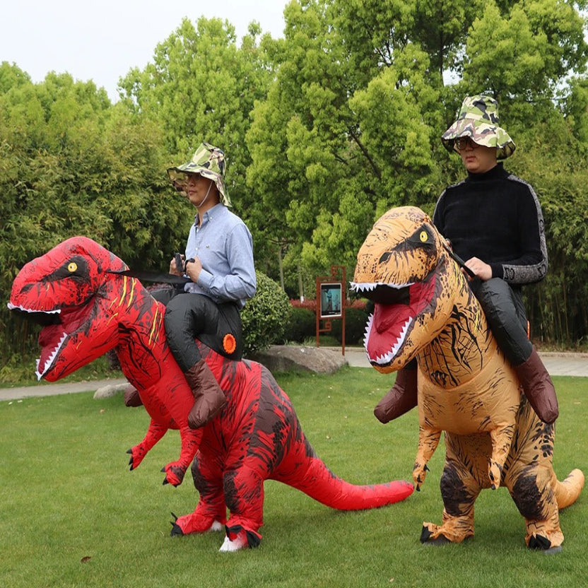 T-REX Monster Inflatable Costume, Blow Up Cosplay Dinosaur Clothing Carnival Halloween Christma Dress For Man Woman Party Show