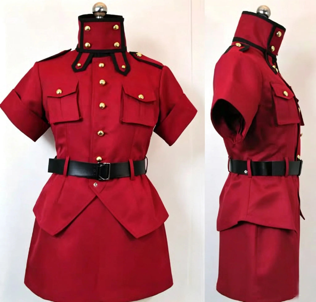 Customized Anime Hellsing Herushingu Seras Victoria Red Cosplay Costume