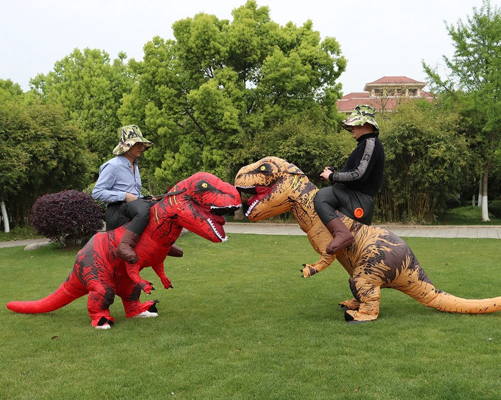 T-REX Monster Inflatable Costume, Blow Up Cosplay Dinosaur Clothing Carnival Halloween Christma Dress For Man Woman Party Show