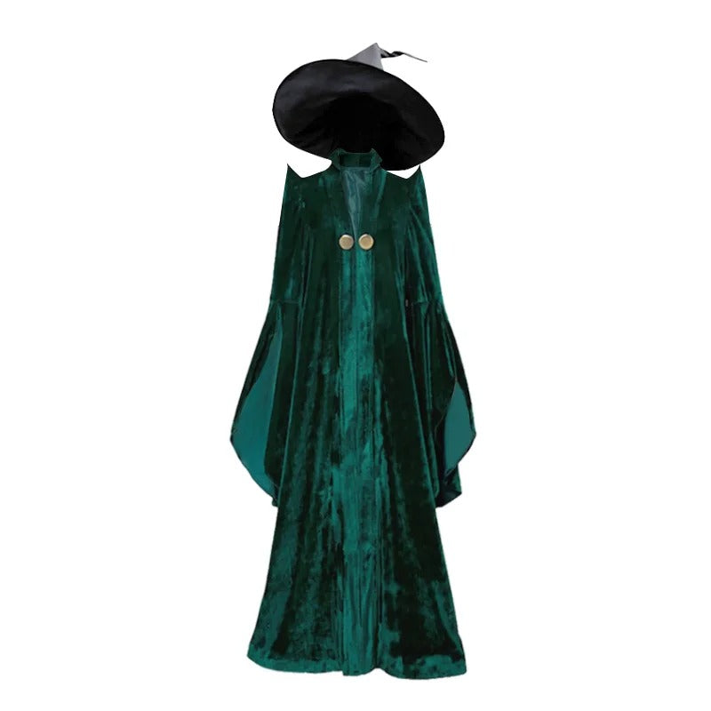 School of Witchcraft and Wizardry Costume, Professor Mileva McGonagall Hogwarts College Presidentis Robe, Halloween Costume