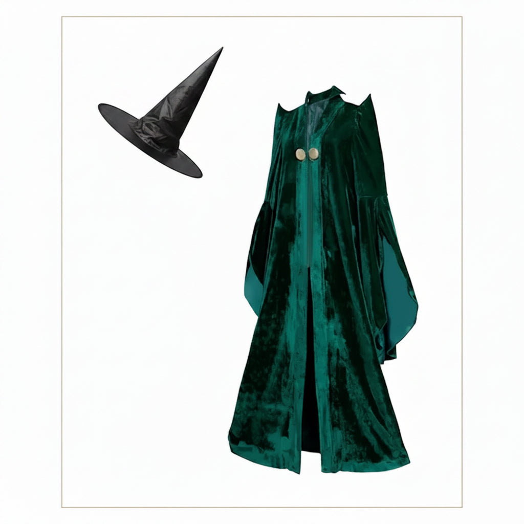 School of Witchcraft and Wizardry Costume, Professor Mileva McGonagall Hogwarts College Presidentis Robe, Halloween Costume