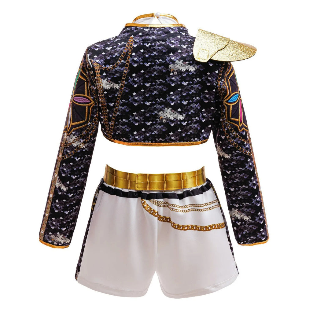 Set Girls Korean Music Costume Jacket Shirt Short Superstar Dance Singer Show Halloween Cosplay Birthday Party Outfit