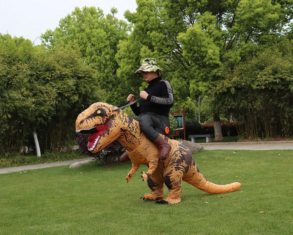 T-REX Monster Inflatable Costume, Blow Up Cosplay Dinosaur Clothing Carnival Halloween Christma Dress For Man Woman Party Show