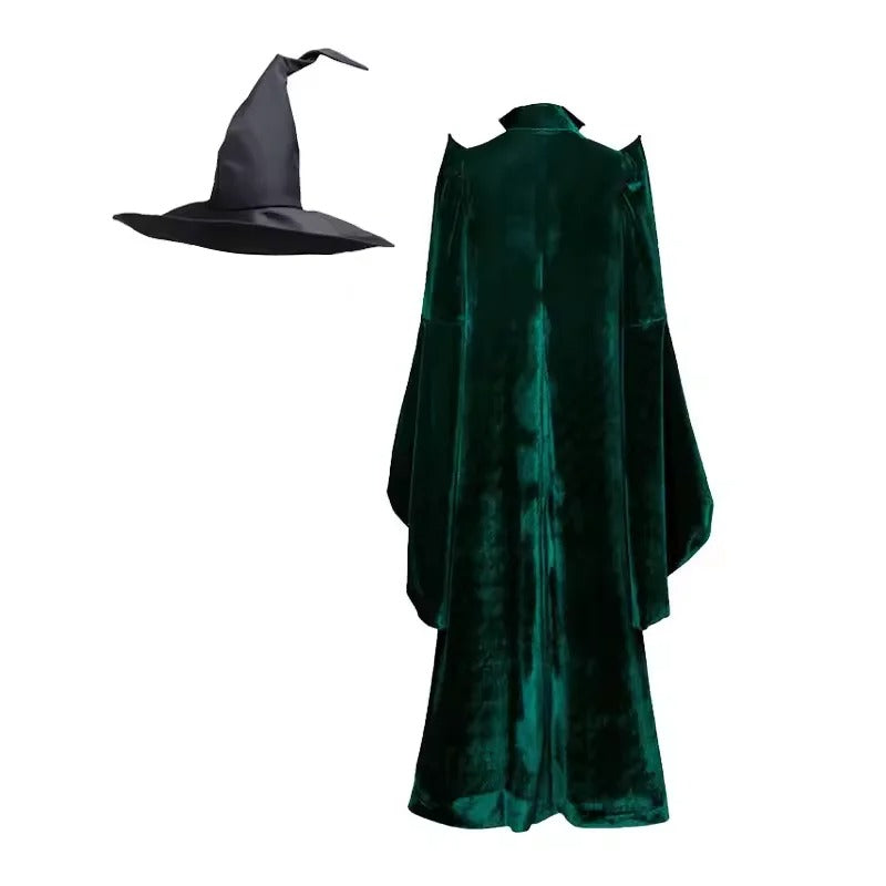 School of Witchcraft and Wizardry Costume, Professor Mileva McGonagall Hogwarts College Presidentis Robe, Halloween Costume