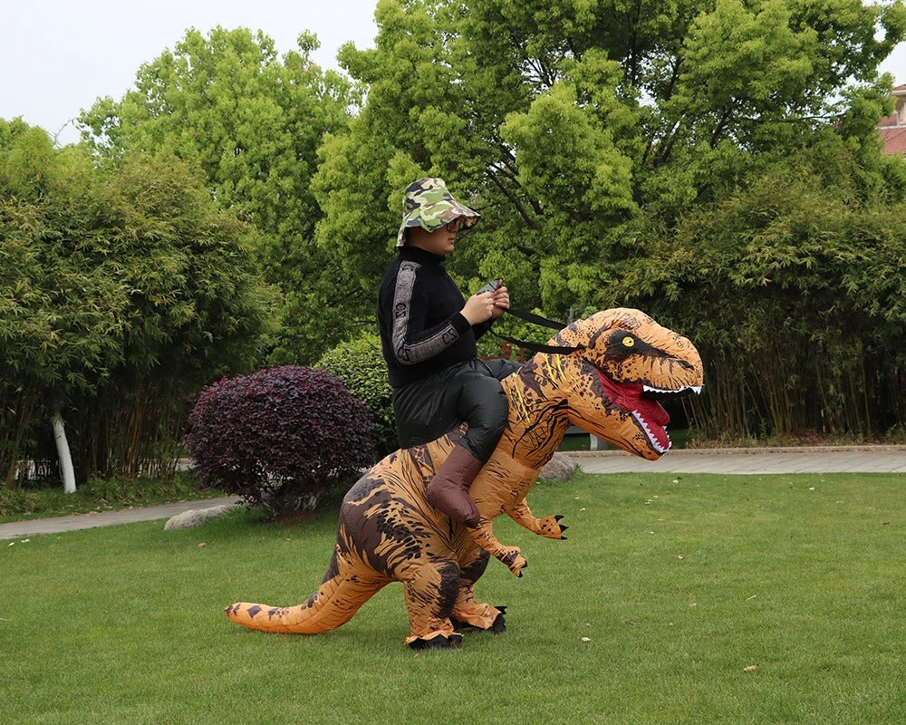 T-REX Monster Inflatable Costume, Blow Up Cosplay Dinosaur Clothing Carnival Halloween Christma Dress For Man Woman Party Show