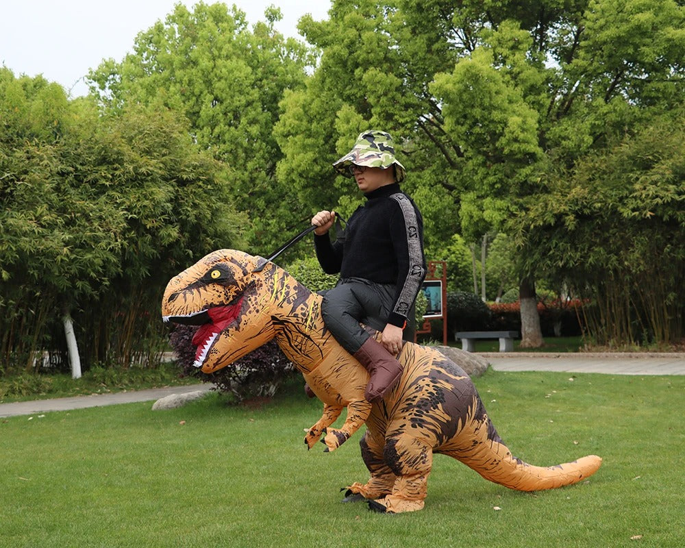 T-REX Monster Inflatable Costume, Blow Up Cosplay Dinosaur Clothing Carnival Halloween Christma Dress For Man Woman Party Show