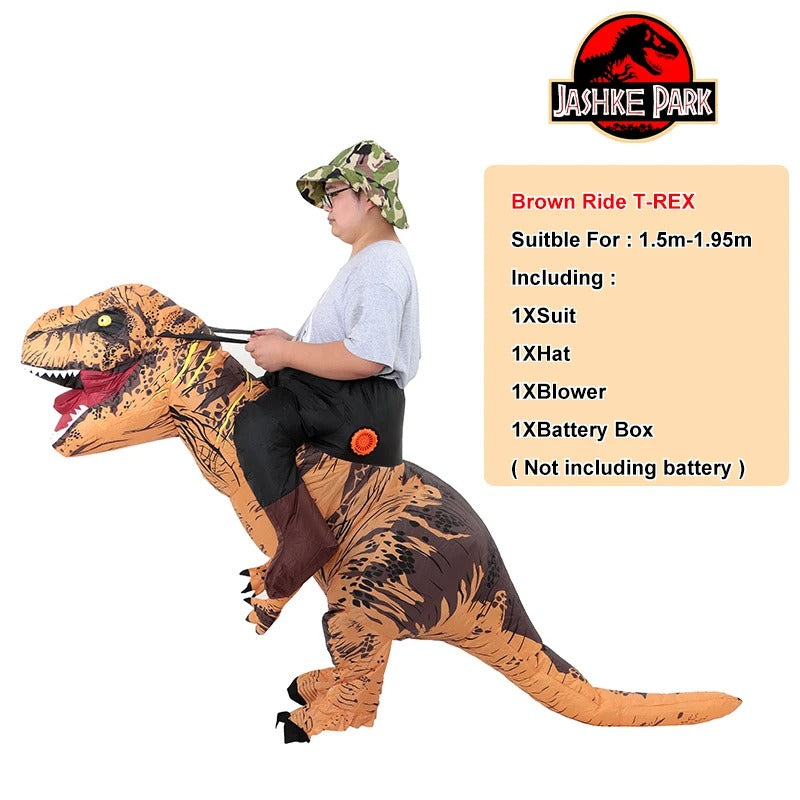 T-REX Monster Inflatable Costume, Blow Up Cosplay Dinosaur Clothing Carnival Halloween Christma Dress For Man Woman Party Show