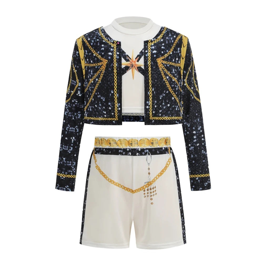Set Girls Korean Music Costume Jacket Shirt Short Superstar Dance Singer Show Halloween Cosplay Birthday Party Outfit