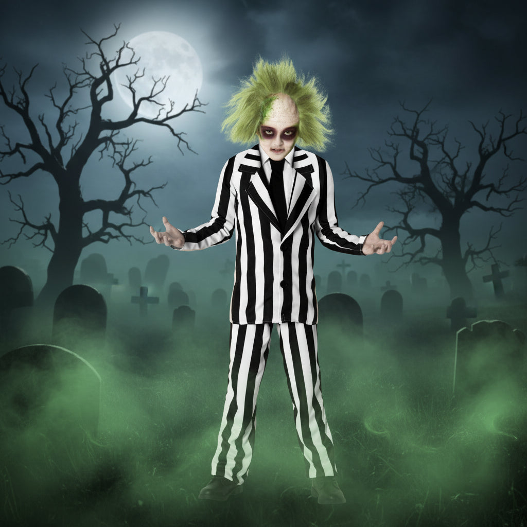 Kids 80s Beetle Ghost Suit Costume