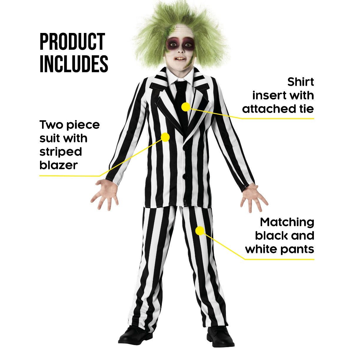 Kids 80s Beetle Ghost Suit Costume