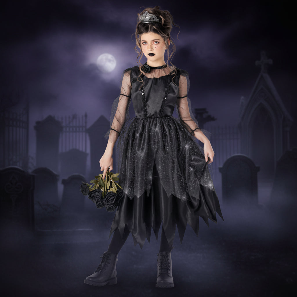 Dark Princess Gothic Witch Costume Girls