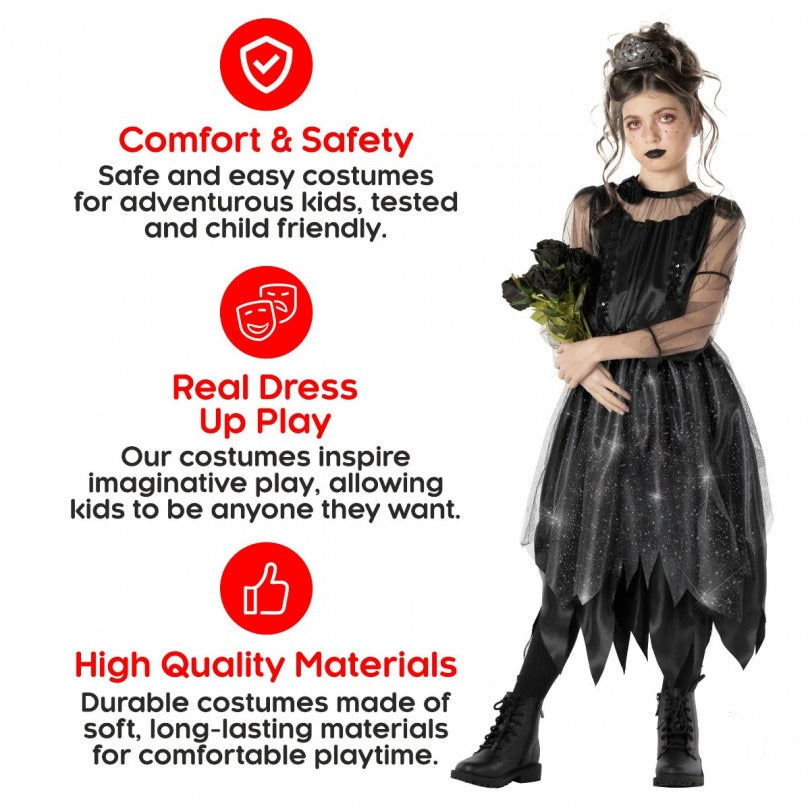 Dark Princess Gothic Witch Costume Girls