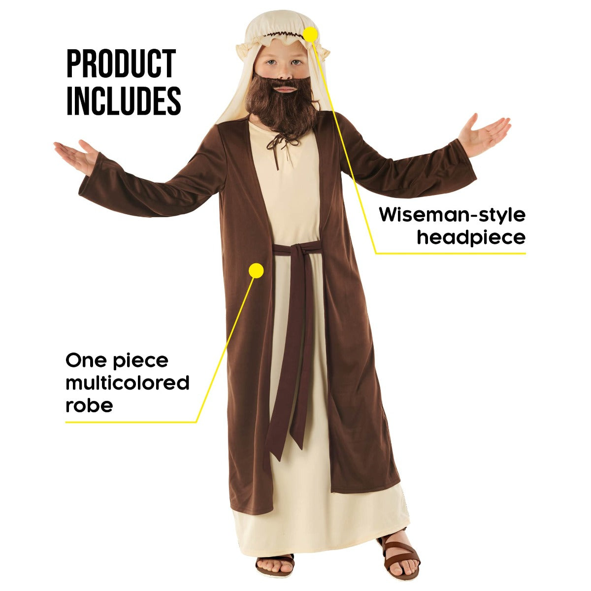 Kids Joseph Nativity Christmas Costume