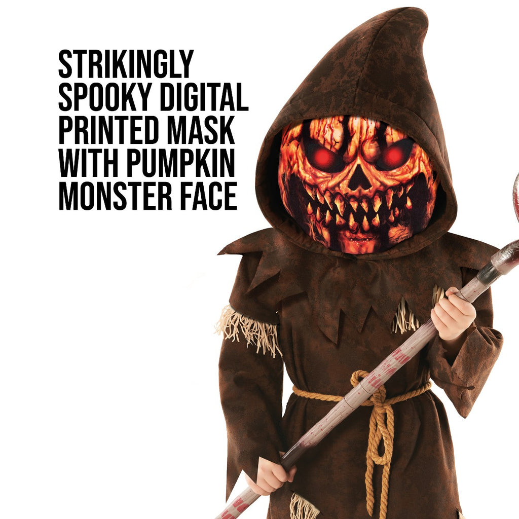 Kids Scary Pumpkin Monster Costume