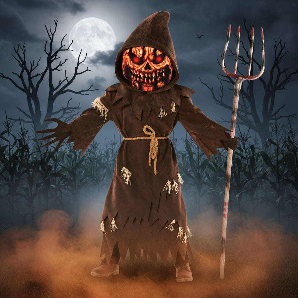 Kids Scary Pumpkin Monster Costume