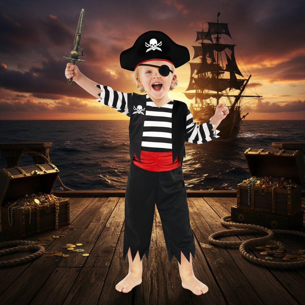 Boys Pirate Captain Toddler Costume