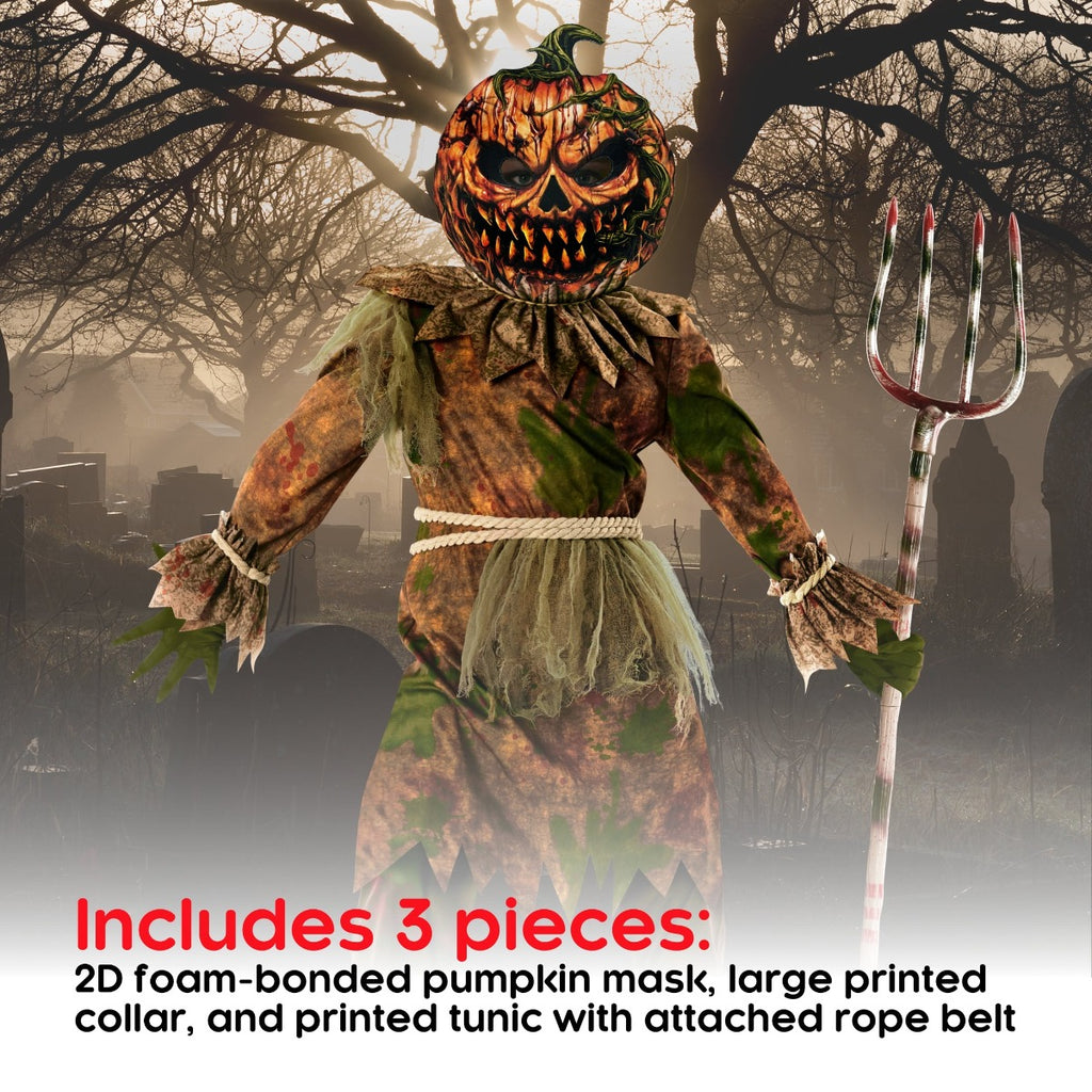 Scary Pumpkin Scarecrow Costume Kids