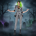 80s Striped Suit Movie Ghost Costume Womens