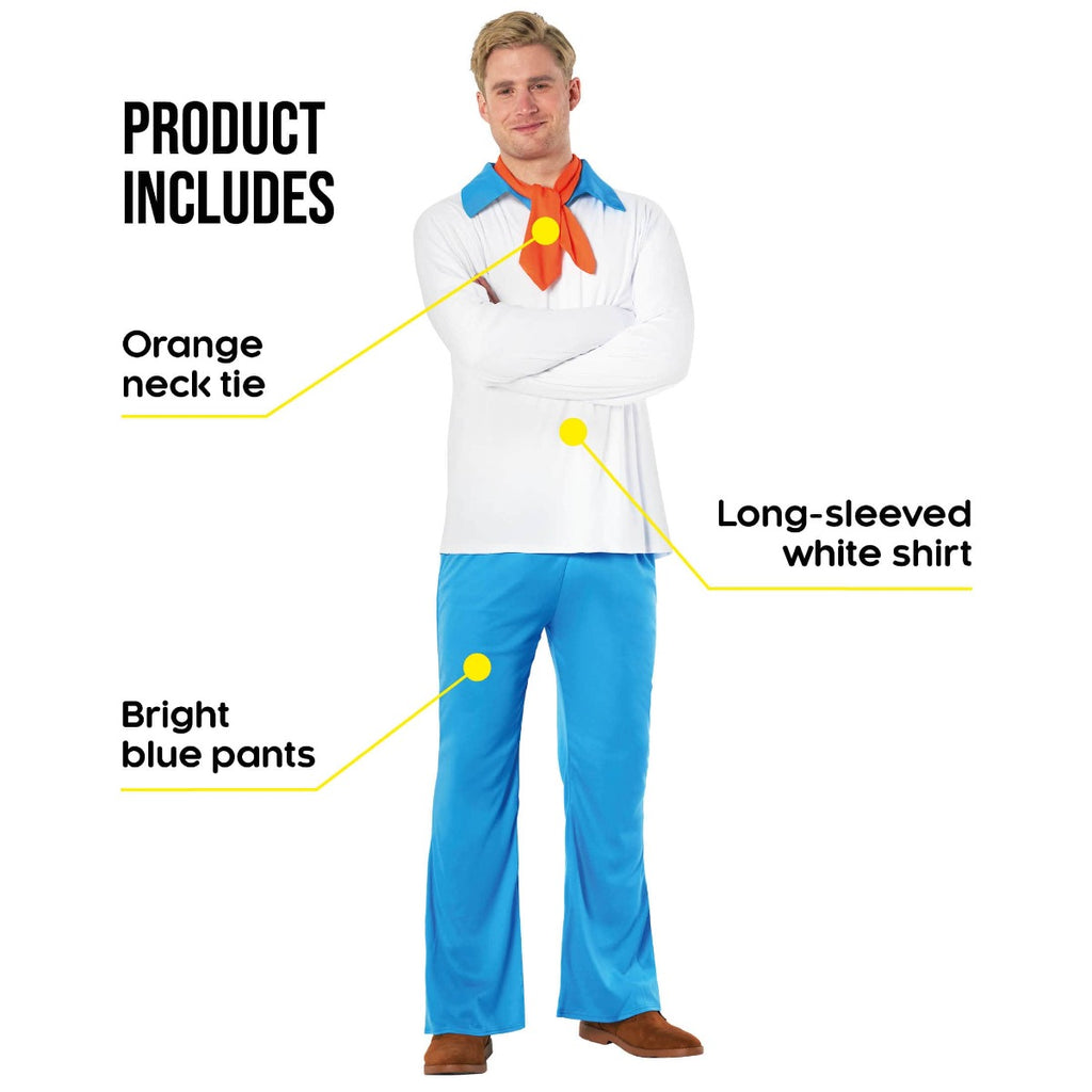 Mens Cartoon Mystery Gang Leader Costume