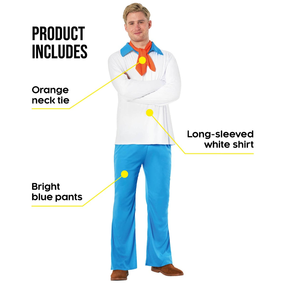 Mens Cartoon Mystery Gang Leader Costume
