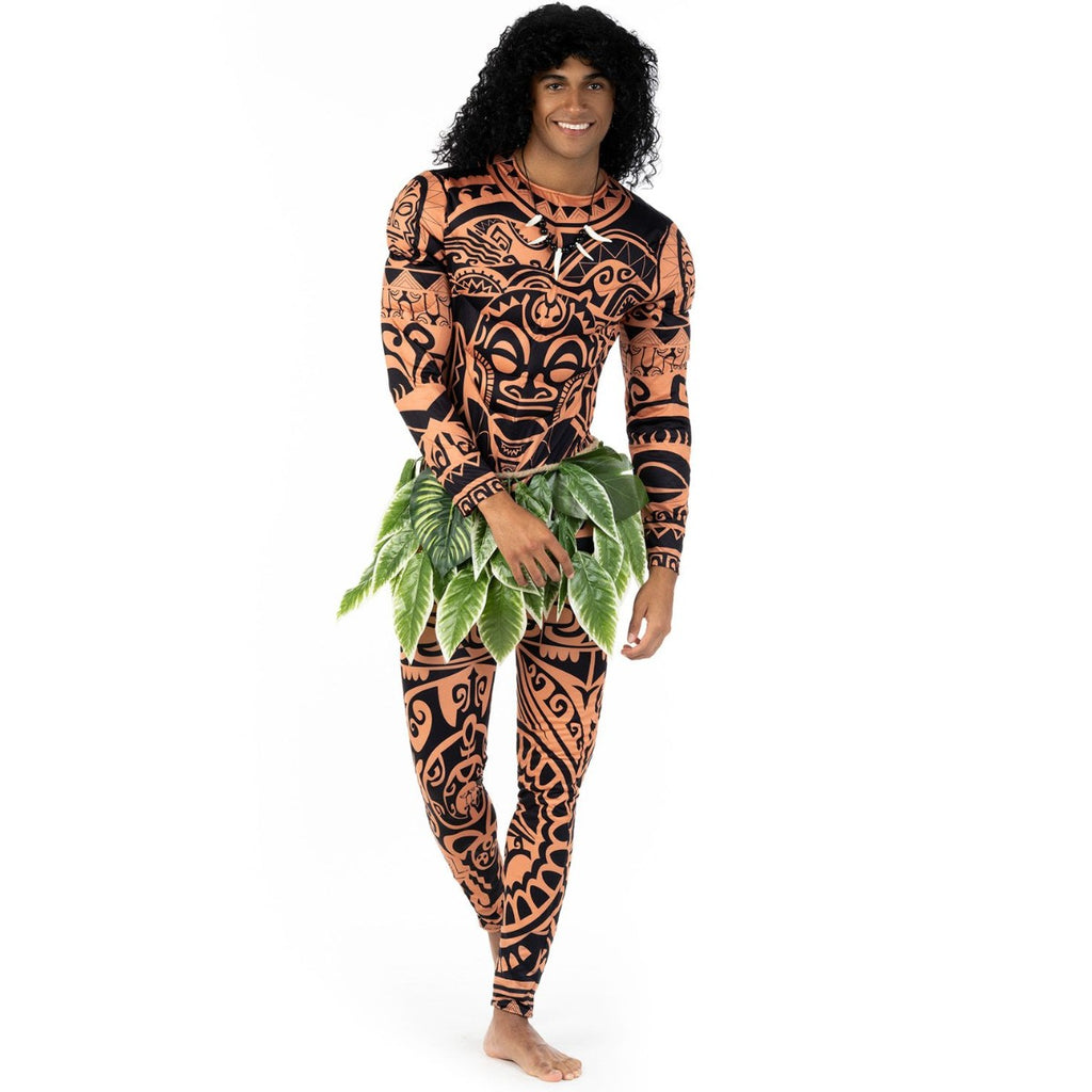 Mens Polynesian Hero Bodysuit Costume