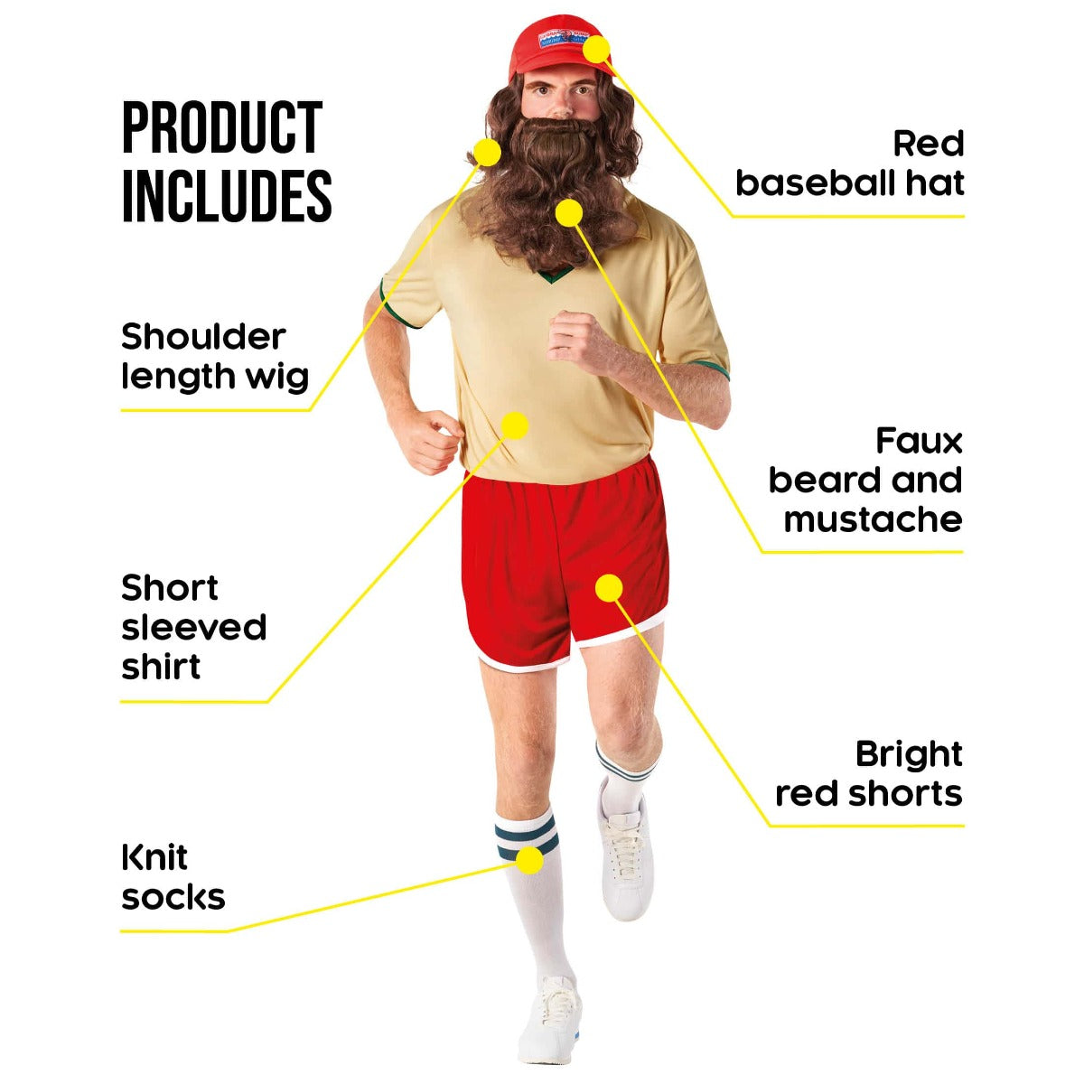 Mens Run Forrest Costume